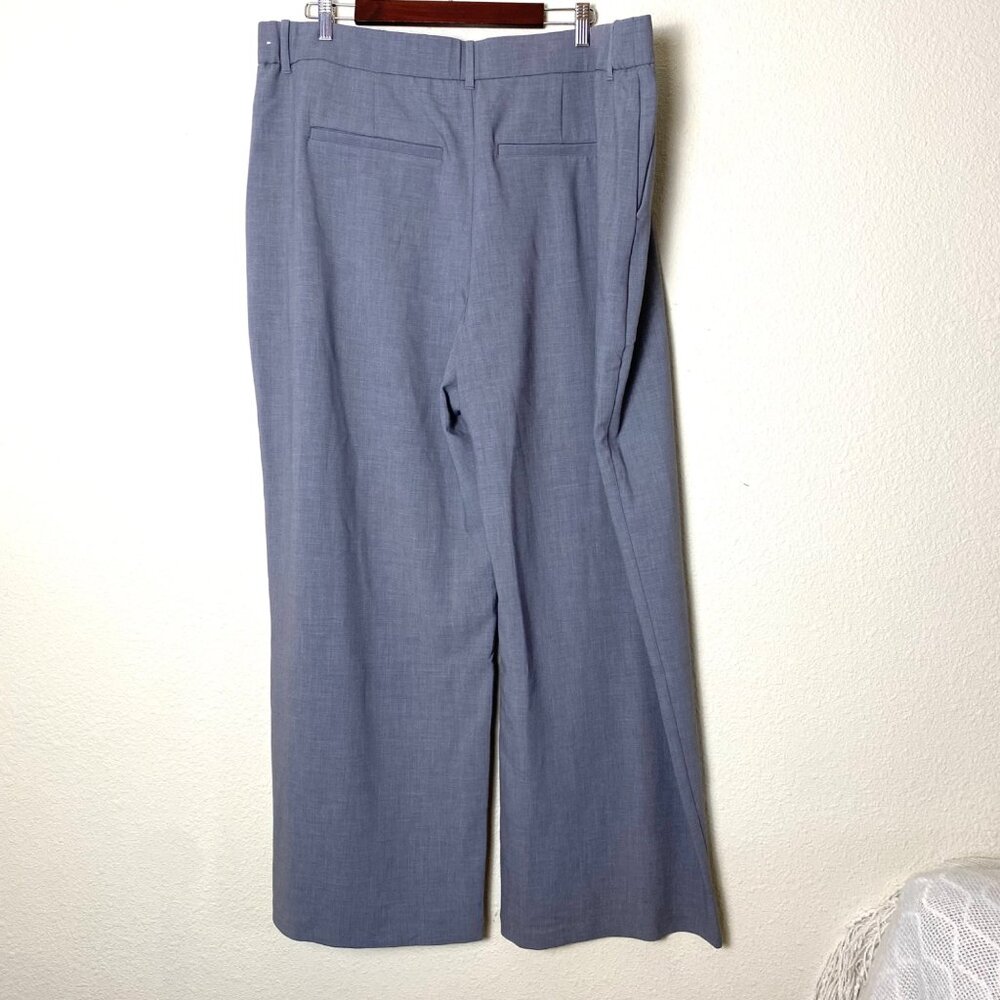 Abercrombie & Fitch Tailored Straight Leg High Rise Pants Trousers Grey - Picture 6 of 9
